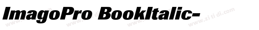 ImagoPro BookItalic字体转换